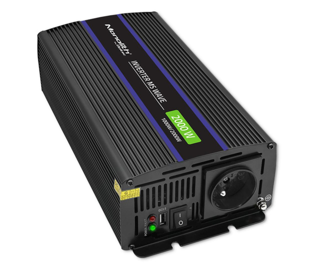 Qoltec Przetwornica napięcia 2000MS Wave | 12V na 230V | 1000/2000W - 1190375 - zdjęcie